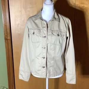 Columbia tan jean jacket, size medium